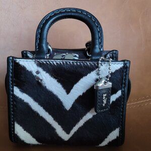 Rogue Bag 12 In Haircalf With Zebra Print